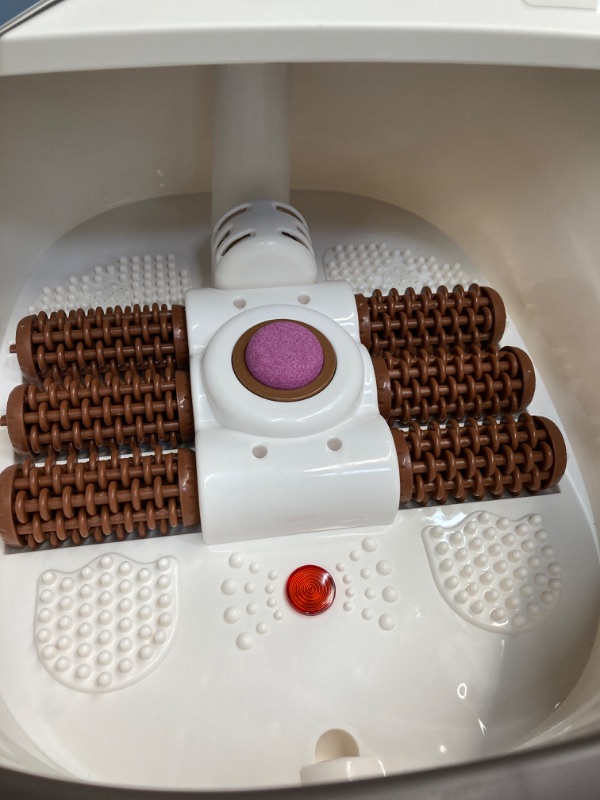 Photo 3 of Foot Spa Bath Massager with Heat, Bubble Jets and 6 Electric Long Massage Rollers, Pedicure Stone Mani/Pedi Soak Tub Home Bucket Heating Foot shiatsu-spa Machine Relax Foot Pressure