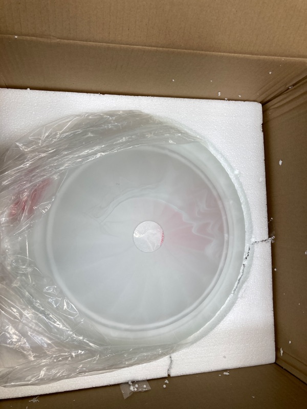 Photo 1 of Aspen Creative 23091-01A Alabaster Transitional Style Replacement Torchiere Glass Shade, 1-5/8" Fitter Size x 5-1/8" Height x 15-5/8" Diameter Transitional 15-5/8" x 5-1/8"