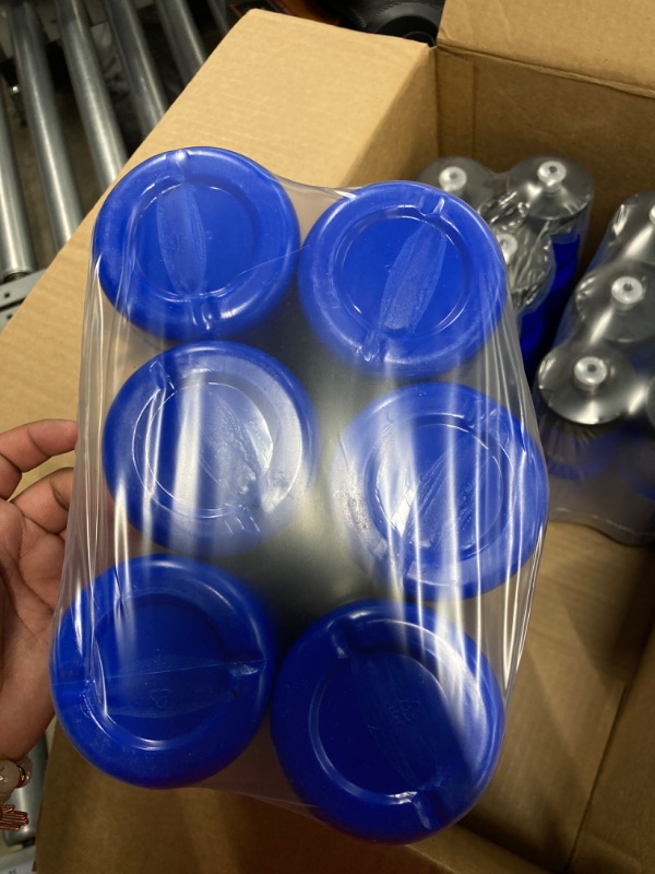 Photo 5 of 241 Strong Sports Squeeze Water Bottle Bulk Pack - 24 Bottles - 22 oz. BPA Free Easy Open Push/Pull Cap - Made in USA (Blue)