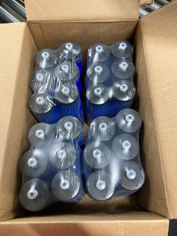 Photo 2 of 241 Strong Sports Squeeze Water Bottle Bulk Pack - 24 Bottles - 22 oz. BPA Free Easy Open Push/Pull Cap - Made in USA (Blue)