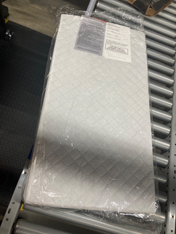 Photo 2 of Dream On Me Universal Cradle Mattress | Waterproof | 2” Fiber Core | Cradle Mattress | Greenguard Gold Certified | 36" x 18" White Check Vinyl Cover