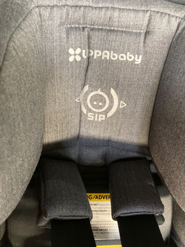 Photo 5 of UPPAbaby Mesa Max Infant Car Seat/Base with Load Leg and Robust Infant Insert Included/Innovative Safety Features + Simple Installation/Direct Stroller Attachment/Jake (Charcoal)
