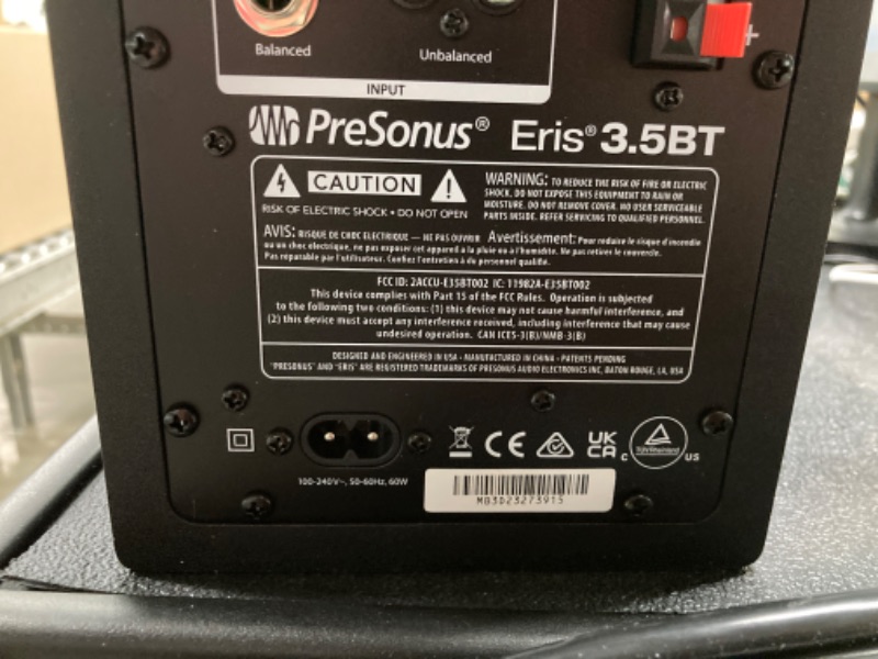 Photo 1 of PreSonus Eris 3.5BT Bluetooth Studio Monitors, Pair — Powered, Active Monitor Speakers for Desktop, Turntable, Record Player, Bookshelf, DJ Speakers