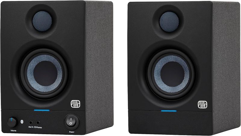 Photo 1 of ***LEFT SPEAKER CUTS OUT*** PreSonus Eris 3.5BT Bluetooth Studio Monitors, Pair — Powered, Active Monitor Speakers for Desktop, Turntable, Record Player, Bookshelf, DJ Speakers