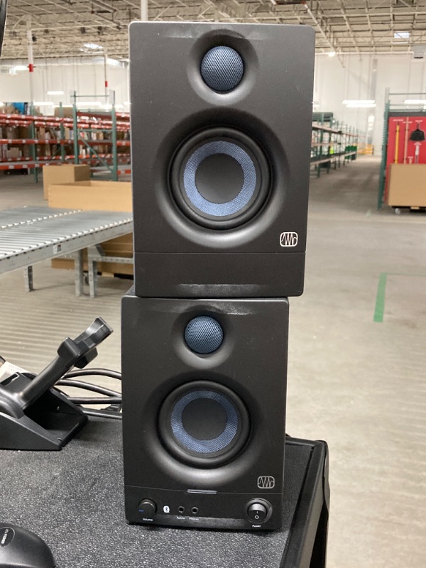 Photo 2 of ***LEFT SPEAKER CUTS OUT*** PreSonus Eris 3.5BT Bluetooth Studio Monitors, Pair — Powered, Active Monitor Speakers for Desktop, Turntable, Record Player, Bookshelf, DJ Speakers