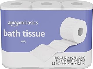 Photo 1 of Amazon Basics 2-Ply Toilet Paper, 6 roll