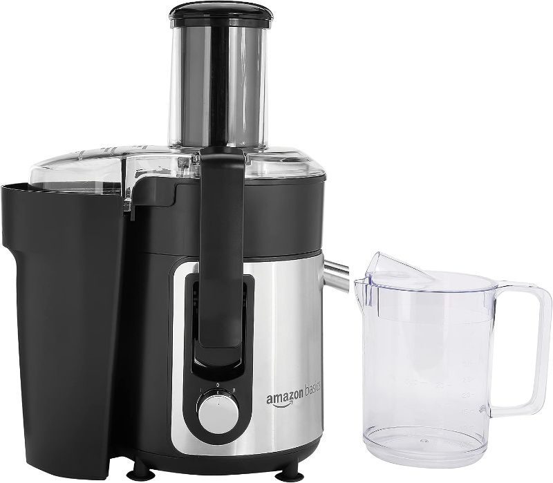 Photo 1 of Amazon Basics Wide-Mouth, 2 speed centrifugal juicer, Black, 33.8 ounce / 1000 ML