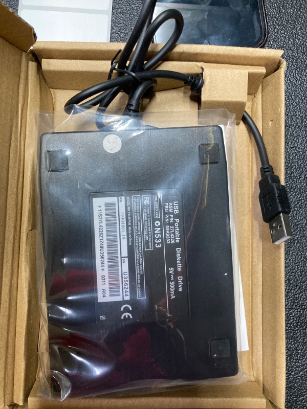Photo 1 of Tendak Floppy Disk Reader, 3.5 inch External USB & Type-C 1.44MB FDD Floppy Disk Drive for Windows 11/10/8/7/2000/XP, Vista, PC, Laptop and Desktop, Plug and Play, Black
