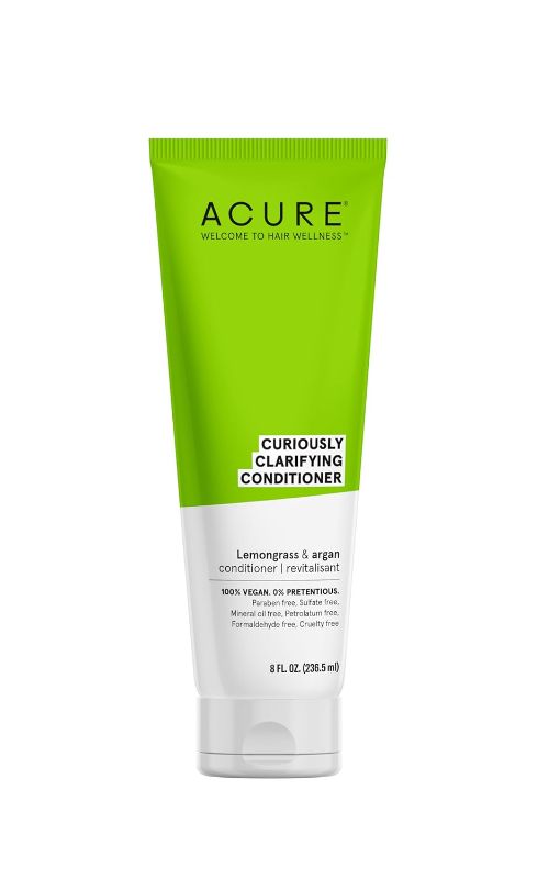 Photo 1 of Acure Curiously Clarifying Conditioner & Argan Gently Cleanses, Removes Buildup, Boost Shine & Replenishes Moisture Lemongrass 8 Fl Oz