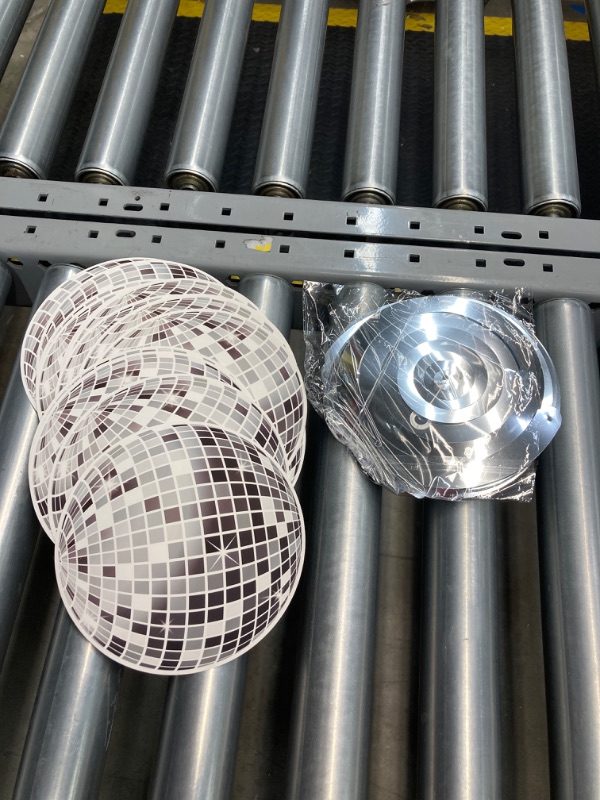 Photo 1 of 60 Pieces Disco Party Decorations 70s Disco Ball Hanging Swirls 70's Party Hibiscus Swirls Ceiling Decoration for Retro Disco Fever Party Boogie Party 1970s Birthday Party Hippie Party Favors Supplies Silver