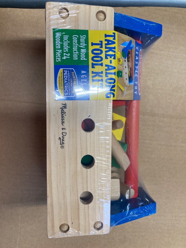 Photo 2 of Melissa; Doug Take-Along Tool Kit Wooden Construction Toy (24pc)