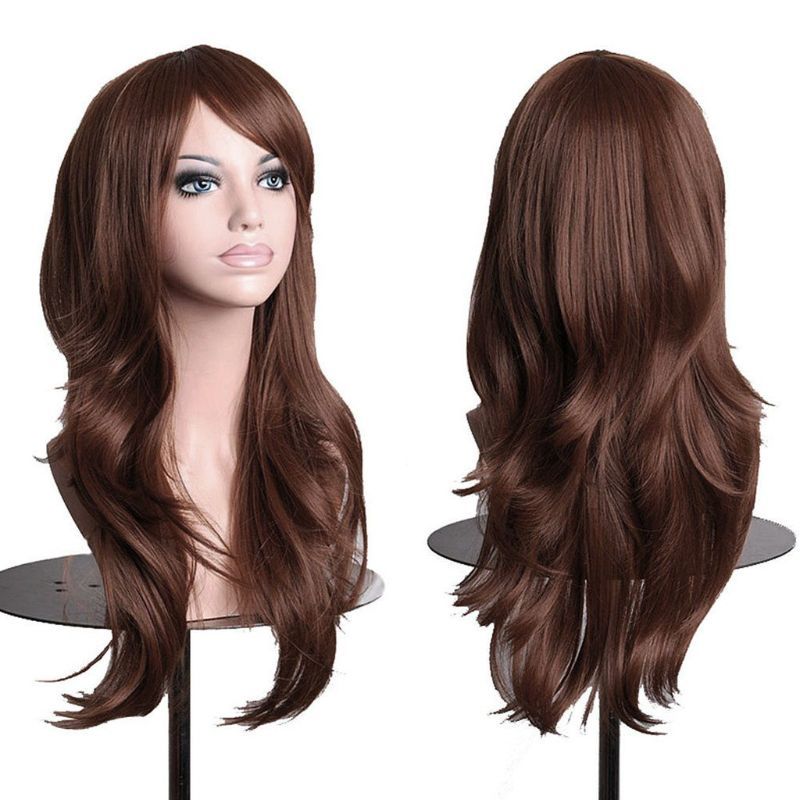 Photo 1 of Long Wavy Hair Heat Resistant Cosplay Wig for Women (Brown)