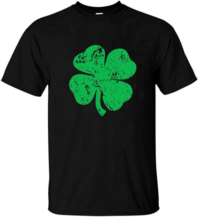 Photo 1 of L St Patricks Day T Shirt Men Shamrock Tee St Paddys Day Irish Shirts Holiday Clover Short Sleeve Tops Tee
