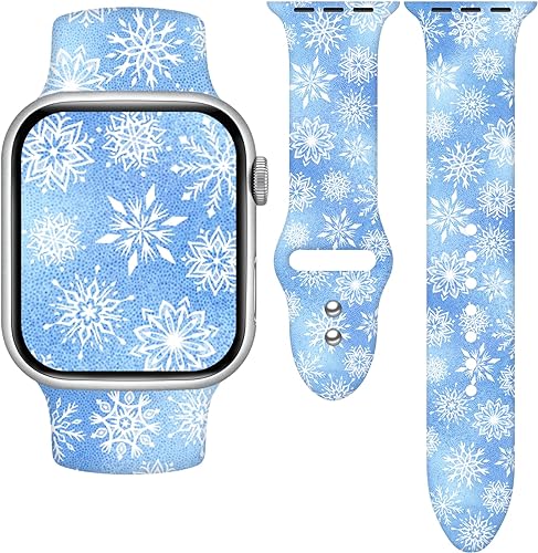 Photo 1 of Holidays Watch Band Compatible with Apple Watch 38mm 40mm 41mm 42mm 44mm 45mm 49mm for Women Men, Stylish Funny Xmas Printed Replacement Strap for iWatch Ultra SE 9 8 7 6 5 4 3, M/L