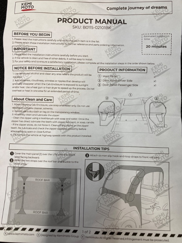 Photo 2 of *** Unknown Model *** Soft Cab Enclosure Doors for Kawasaki 