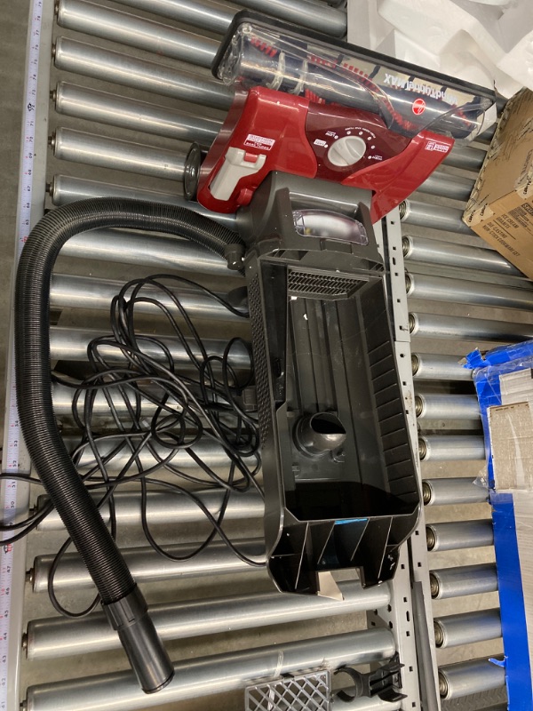 Photo 6 of *** MISSING PIECES *** Hoover WindTunnel Max Bagged Upright Vacuum Cleaner, with HEPA Media Filtration, 30ft. Power Cord, UH30600, Red