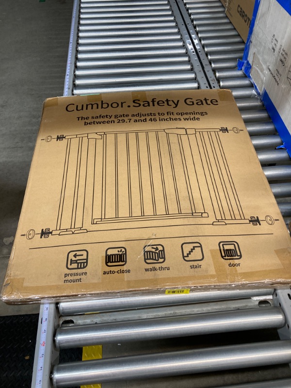 Photo 4 of Cumbor 43.3" Auto Close Safety Baby Gate, Extra Tall and Wide Child Gate