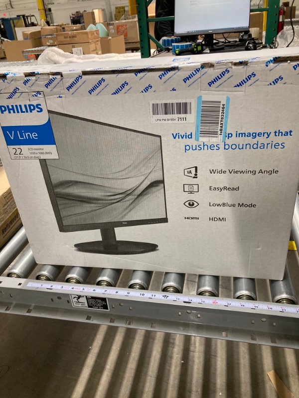 Photo 1 of PHILIPS Computer Monitors 22 inch Class Thin Full HD (1920 x 1080) 75Hz Monitor, VESA, HDMI & VGA Port, 4 Year Advance Replacement Warranty, 221V8LN 22" Class Full HD | VA
