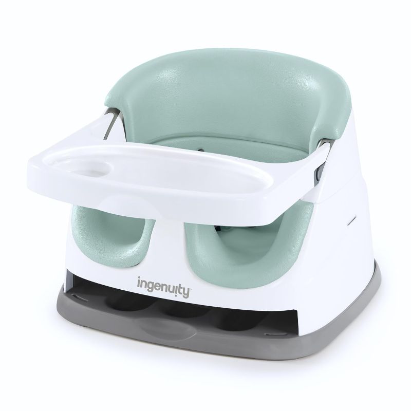 Photo 1 of Ingenuity Baby Base 2-in-1 Booster Feeding and Floor Seat with Self-Storing Tray - Mist