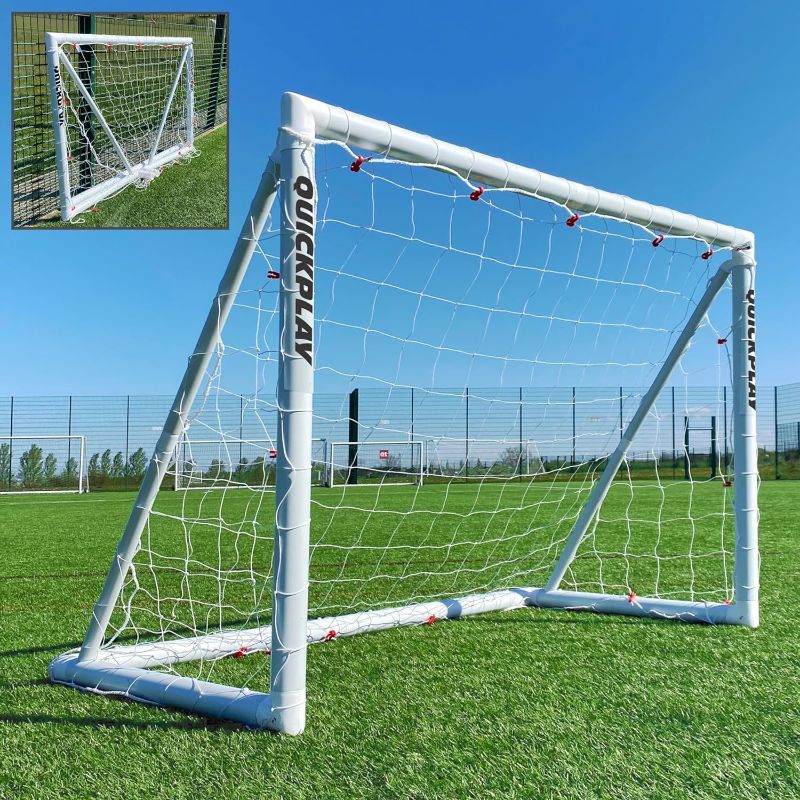 Photo 1 of QUICKPLAY Q-Fold Soccer Goal | the 30 Second Folding Soccer Goal for Backyard [Single Goal] the Best Weatherproof Soccer Net for Kids and Adults
