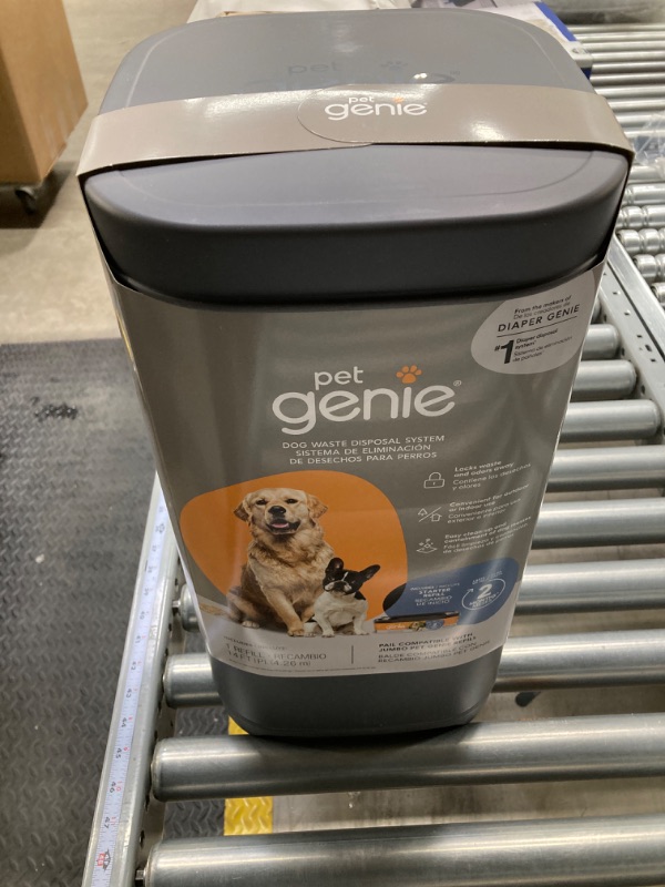 Photo 2 of Pet Genie Pail | Dog Waste Disposal System for Odor Control | Includes 1 Square Refill Bag