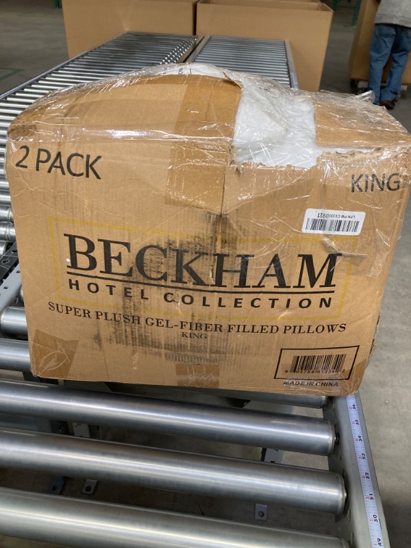 Photo 3 of Beckham Hotel Collection Bed Pillows King Size Set of 2 - Down Alternative Bedding Gel Cooling Big Pillow for Back, Stomach or Side Sleepers