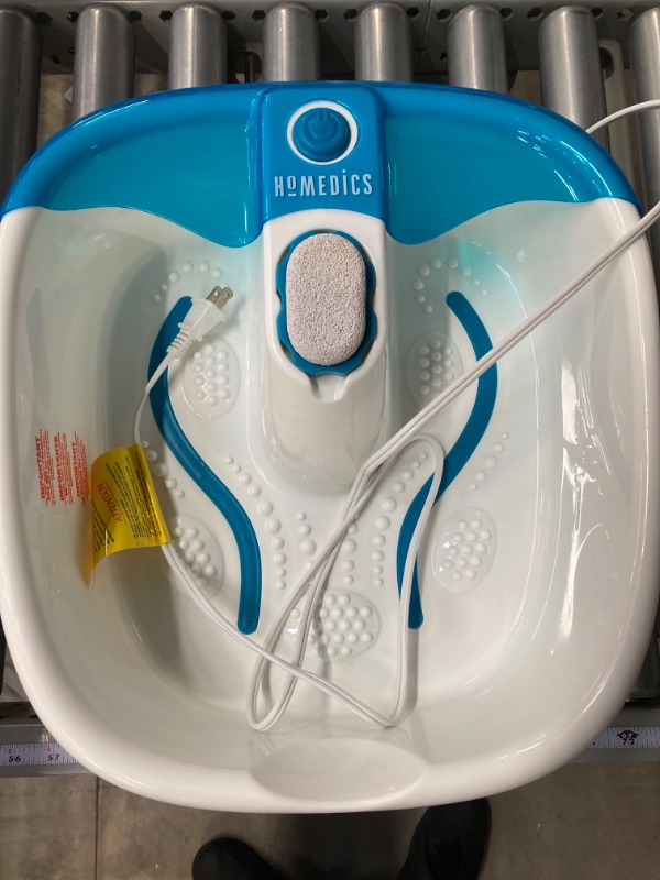 Photo 3 of HoMedics Bubble Mate Foot Spa, Toe Touch Controlled Foot Bath with Invigorating Bubbles and Splash Proof, Raised Massage nodes and Removable Pumice Stone