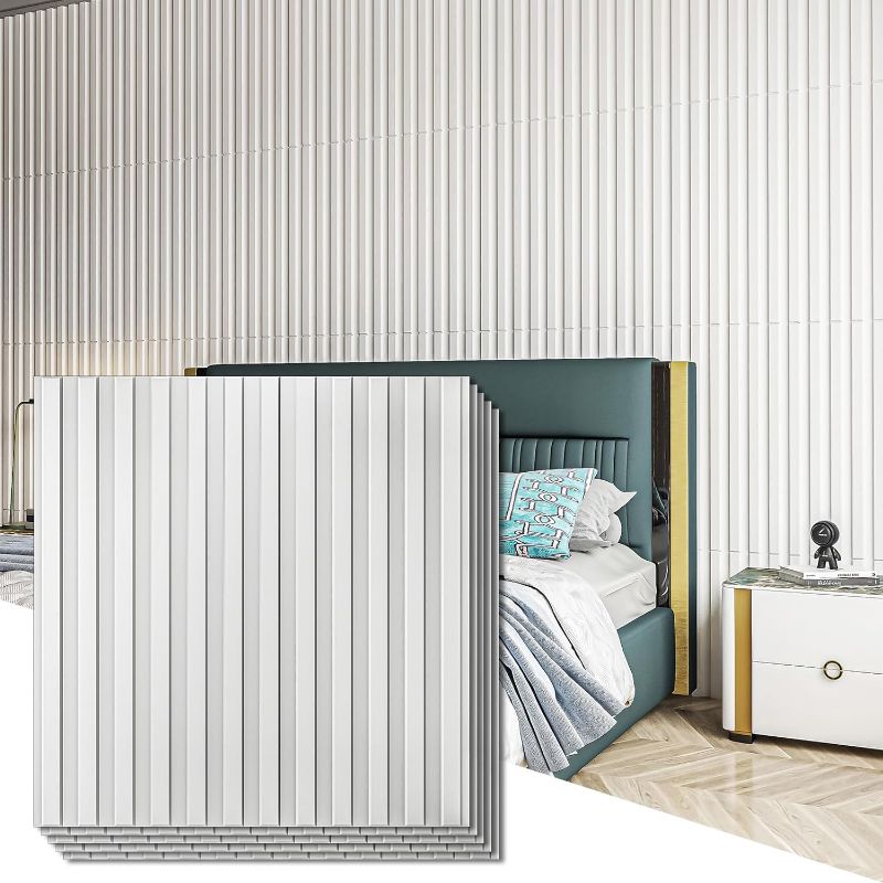 Photo 1 of Art3d Slat Wall Panel, 3D Fluted Textured Panel 12-Tile 