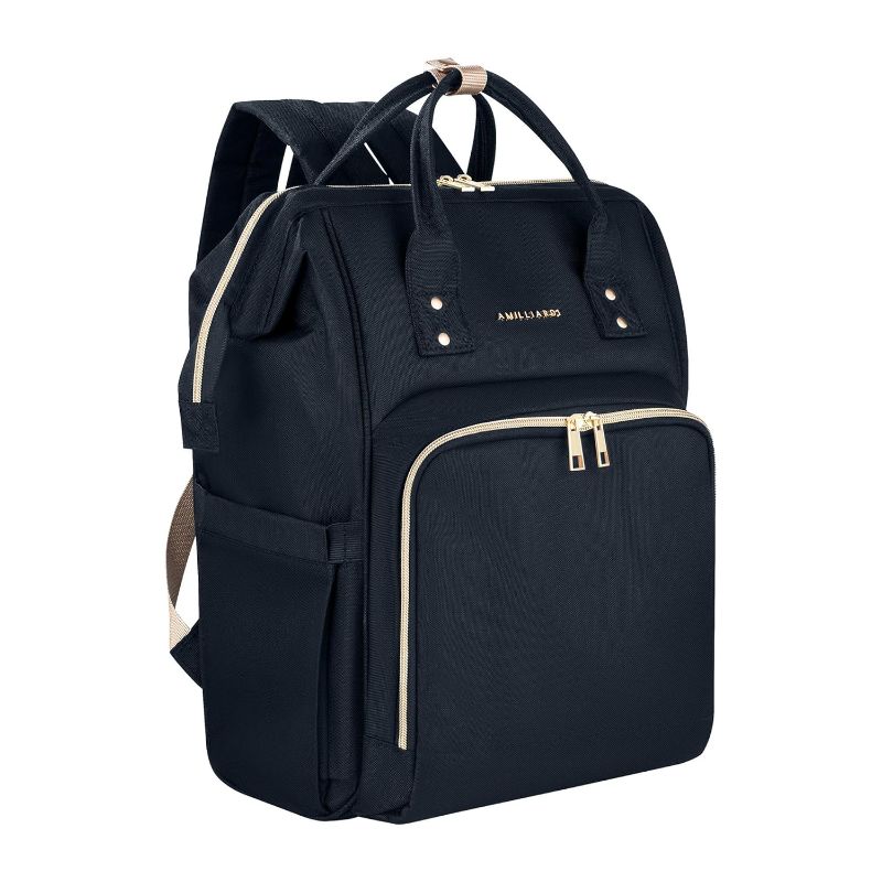Photo 1 of Diaper Bag Backpack - 6 INSULATED Bottle Holders - Detachable Stroller Straps (Black)