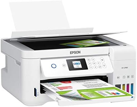 Photo 1 of Epson EcoTank ET-2760 Supertank Color Inkjet All-in-One Printer - White