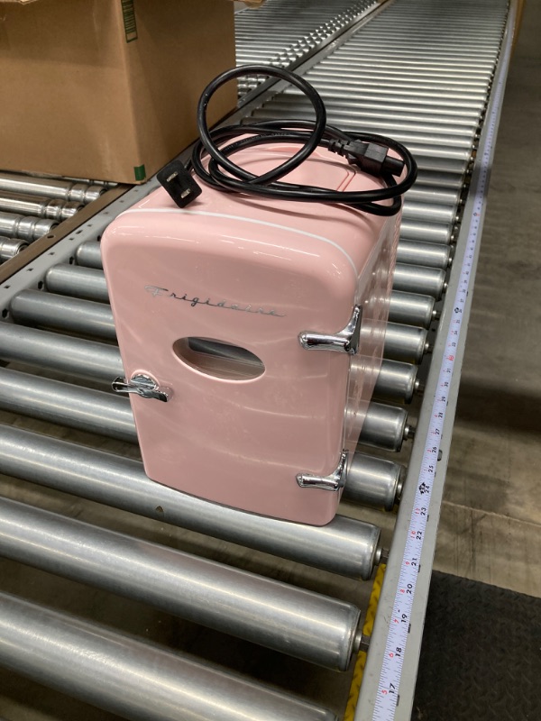 Photo 1 of **very very dirty** Frigidaire Pink EFMIS129- AMZ EFMIS129 Mini Portable Fridge, 4 litres Capacity Chills Six 12oz Cans, 100% Freon-Free & Eco Friendly, Beverage Cooler