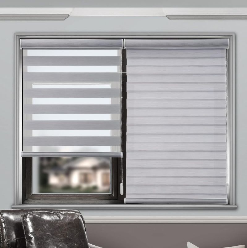 Photo 1 of  Zebra Roller Shades, Dual Layer Zebra Blinds for Windows, Roller