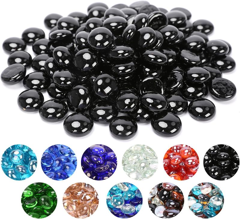 Photo 1 of GRISUN 1/2 Inch Black Fire Glass Beads for Fire Pit