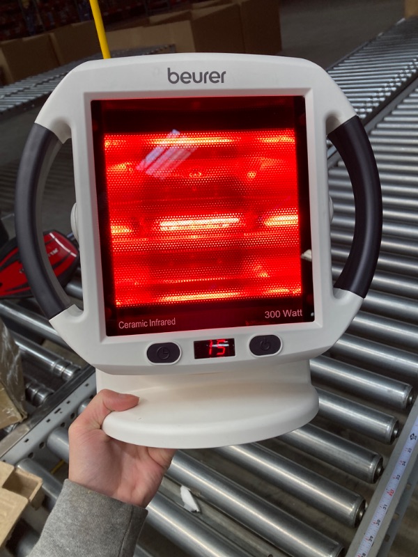 Photo 2 of Beurer IL50 Infrared Heat Lamp Heated Red Light Therapy Lamp for Body, Face, Sinuses, & Skin - Effective Muscle Pain & Cold Relief Treatment by Improving Blood Circulation