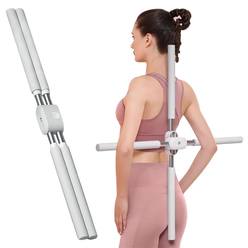 Photo 1 of Back Brace and Posture Corrector for Women and Men, Adjustable And Lightweight Posture Corrector Back Support, Scoliosis and Hunchback Correction, Relief Back Pain, Yoga Stick Stretching Tool