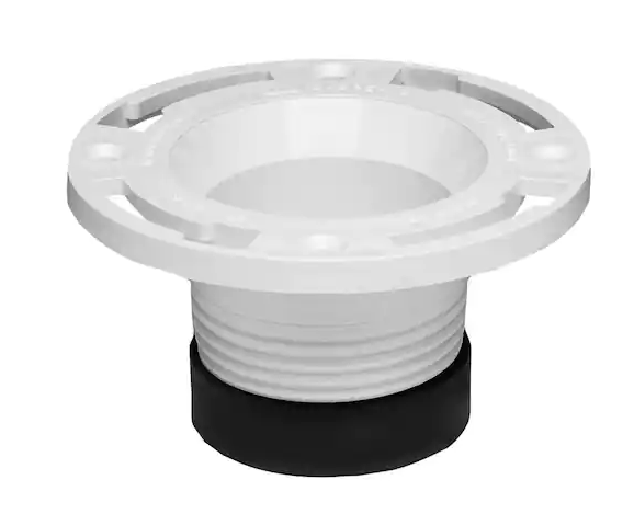 Photo 1 of 4 in. PVC Twist-N-Set Open Toilet Flange