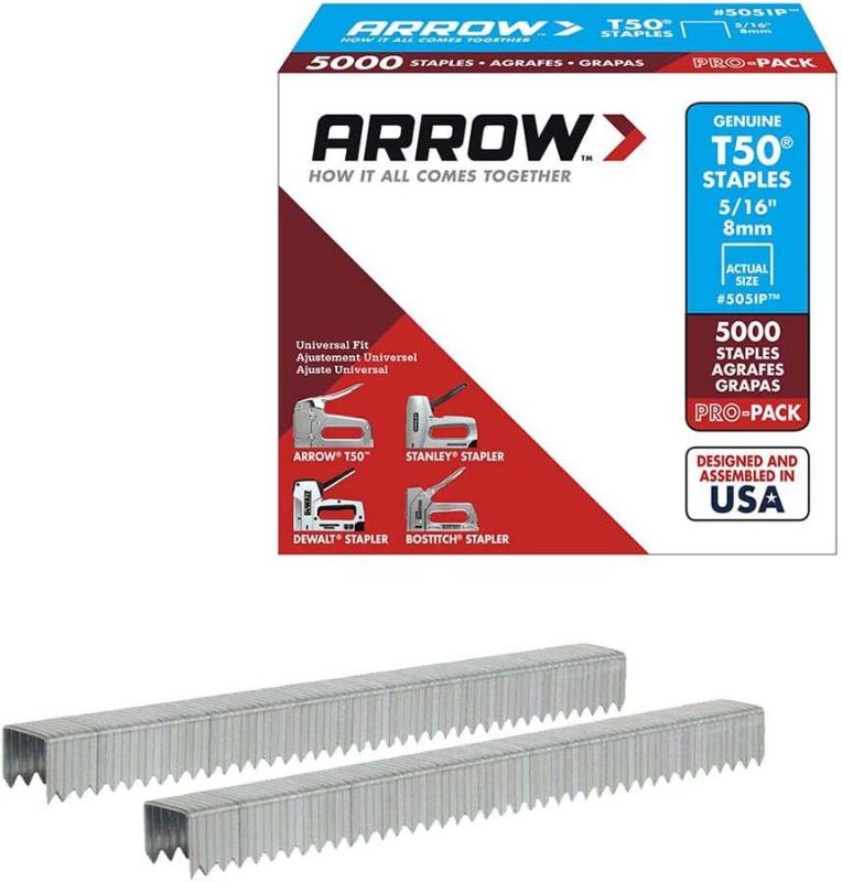 Photo 1 of Arrow 1/2-in Leg x 3/8-in Medium Crown 18-Gauge Heavy Staples (5000-Count)