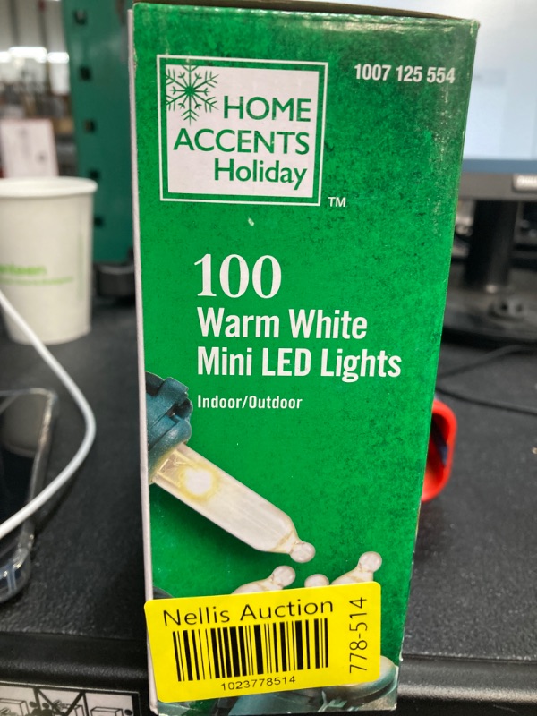 Photo 3 of 100L Warm White Mini LED Green Wire Lights Home Accents Holiday