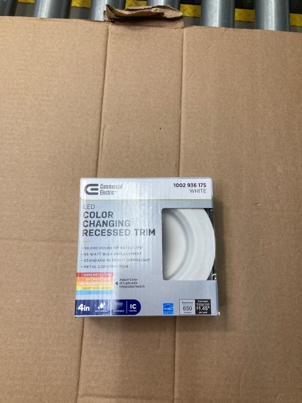 Photo 2 of 4 in. Integrated LED White New Construction or Remodel Recessed Light Trim with Color Changing Technology, (1-Pack)