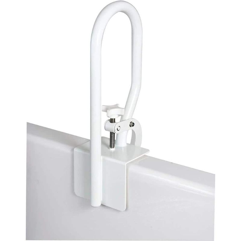 Photo 1 of 14 in. Bathtub Rail Safety Grab Bar in White