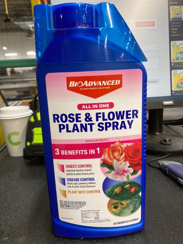 Photo 2 of 8 BioAdvanced All-in-One Rose & Flower Plant Spray, Concentrate, 32 FOZ