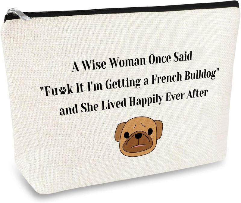 Photo 1 of French Bulldog Gift Makeup Bag French Bulldog Lover Gifts Bulldog Travel Cosmetic Bag Frenchie Dog Lover Gifts for Girls Women Dog Owner Gifts Dog Mom Gifts Best Friend Birthday Mother's Day Gift