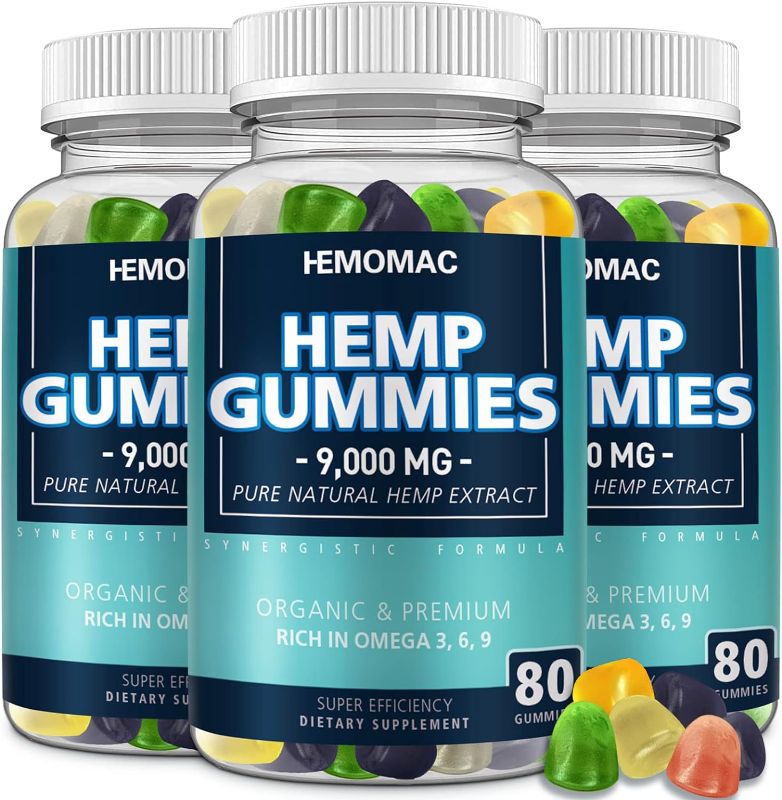 Photo 1 of 3 Packs  Gummies Extract Strengthen High Potency - Pure Hemp Oil CO2 Extract Sugar Free Made in US