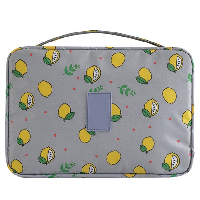 Photo 1 of Toiletry Bag Travel Multifunction Cosmetic Bag Portable Hanging Organizer Bag for Women Girls (Lemon&Grey)