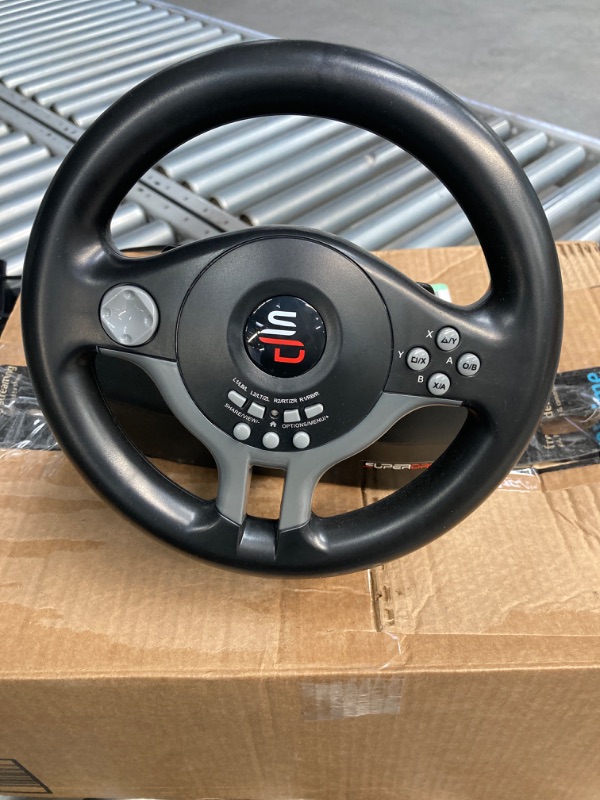 Photo 1 of Superdrive - Racing Steering Wheel Driving Wheel SV200 with pedals and shift paddles for Nintendo Switch - PS4 - Xbox One - PC