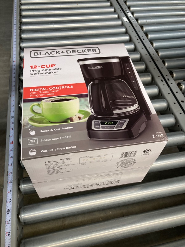 Photo 3 of Black+Decker CM1160B 12-Cup Programmable Coffee Maker, Black/Stainless Steel