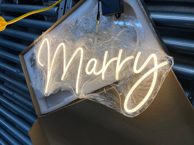 Photo 4 of Will You Marry Me ? Led Neon Light Sign Hanging Proposal Wedding Party Wall Sign Decor Engagement Valentines Day Girlfriend Bridal Shower Gifts 
4pc sign  Warm will you marry me