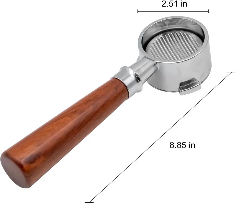 Photo 1 of Coffee Bottomless Portafilter Filter Handle, Stainless Steel Coffee Machine Handle