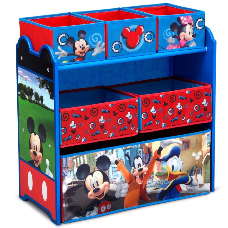 Photo 1 of Delta Children Disney Mickey Mouse 6 Bin Design and Store Toy Organizer