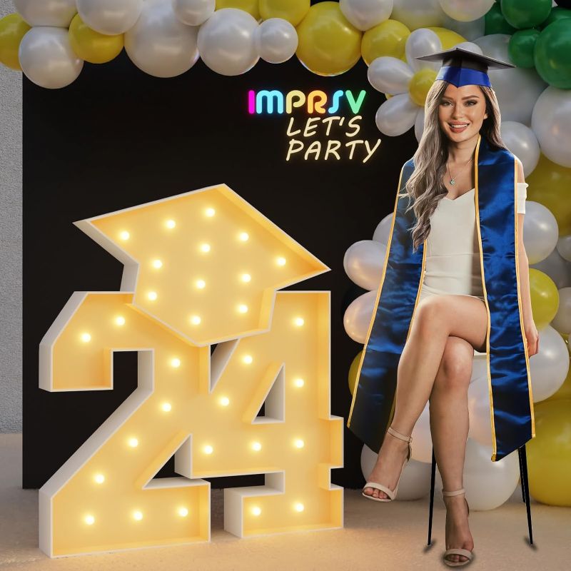 Photo 1 of 
Graduation Decorations 2024 Party Numbers: 3FT Graduation Decorations Class of 2024 - Large Marquee Numbers 24 for Kindergarten Preschool High SchoolGraduation Decorations 2024 Party Numbers: 3FT Graduati…
